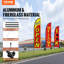 Double Sided 496.8cm H x 79.9cm W Metal Flag Set