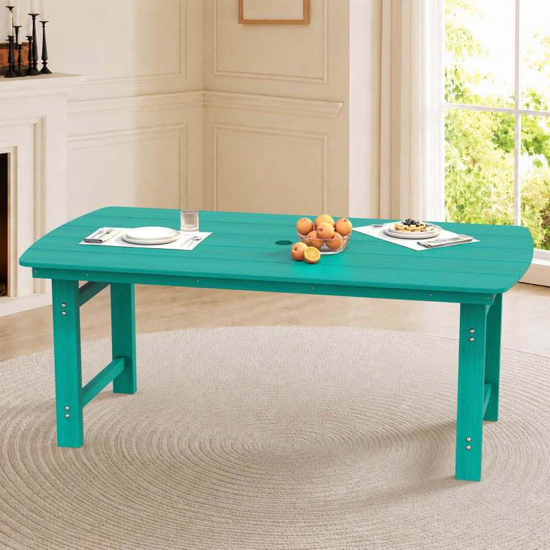 Table de salle à manger 65,8 po, Bleu lac