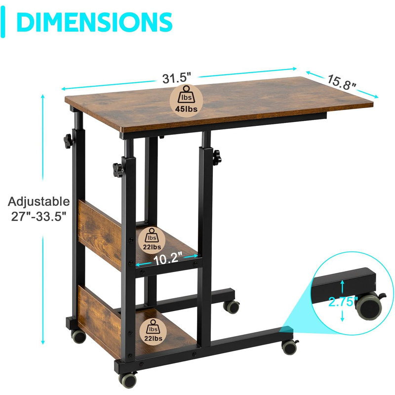 Table de bout Mickles, Brun rustique