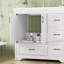 Meuble-lavabo de salle de bain avec lavabo simple, meuble-lavabo moderne avec 2 portes à fermeture et 4 tiroirs