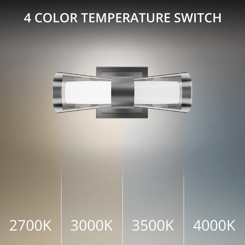 Hourglass LED 4-CCT Wall Sconce, Brushed Nickel