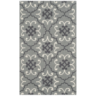 Hand Hooked Performance Geometric Rug