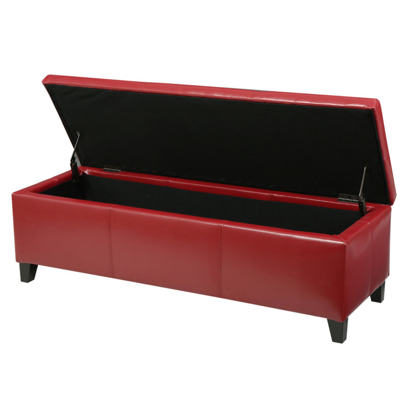 GLOUSTER RANGEMENT OTTOMAN V2, Rouge