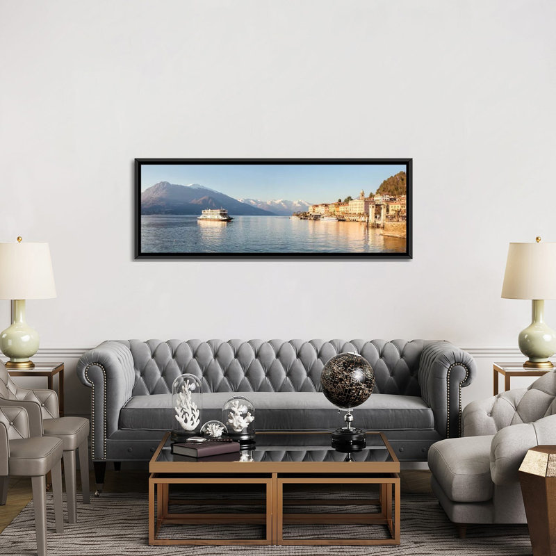 « bellagio panoramique, como lake, italie » par matteo colombo, reproduction d’impression sur toile tendue