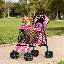 Poussette pliante à 4 roulettes pour animal de compagnie, poussette pliable pour chien et jogger-106691660