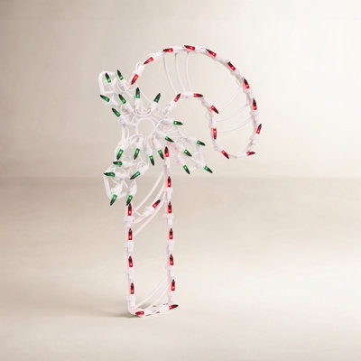 LED Lighted Candy Cane Christmas Window Silhouette Decoration