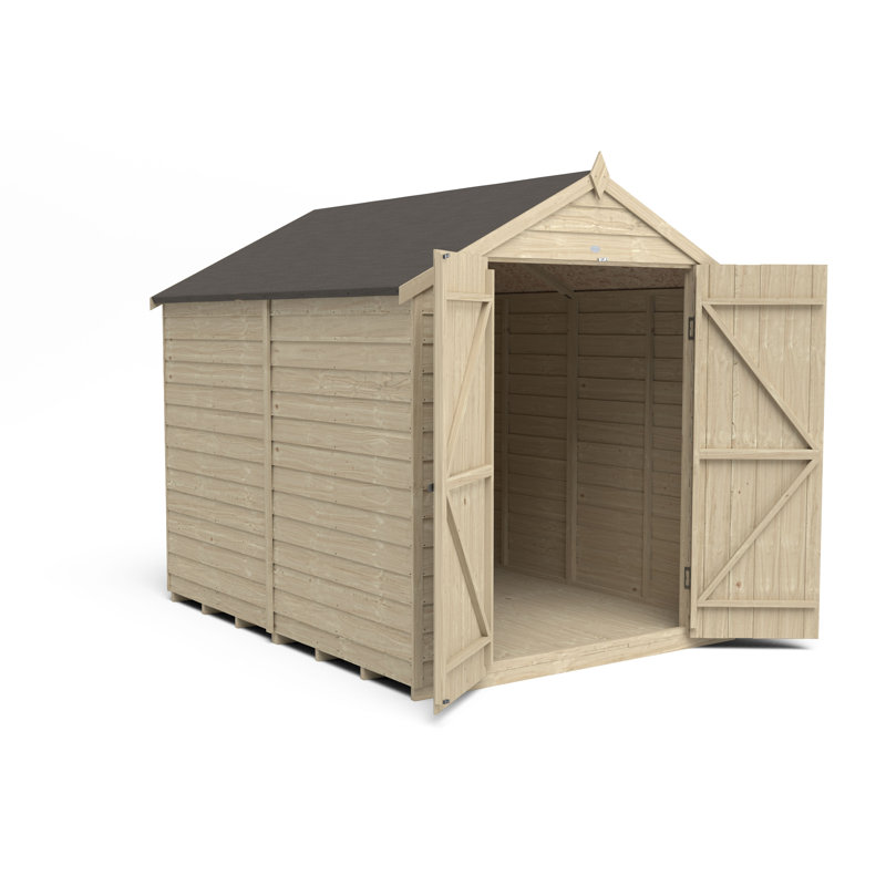 6 ft. W x 8 ft. D Solid Wood Garden Shed