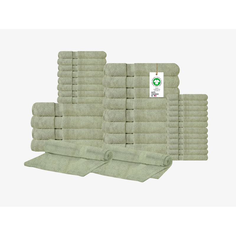 Drap 100% coton biologique Delara, Teinté vert, 12