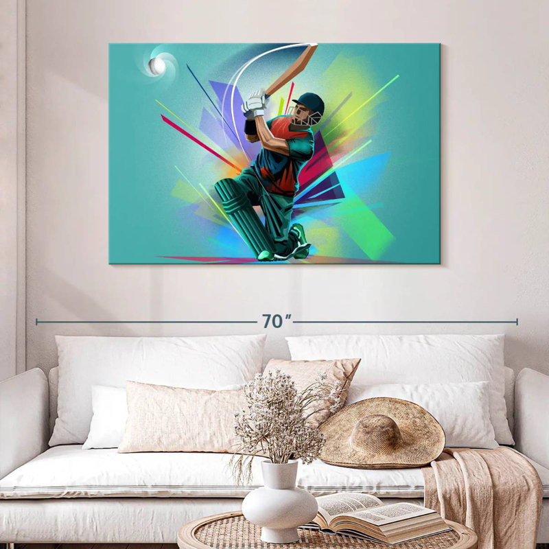 Sireci Cricket Player, 32" H x 48" W