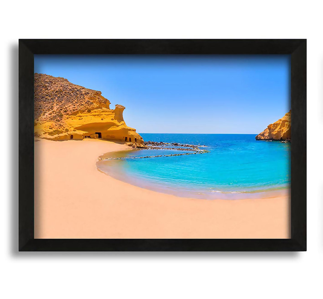 Gerahmtes Leinwandbild Beach Cove Blue Seas