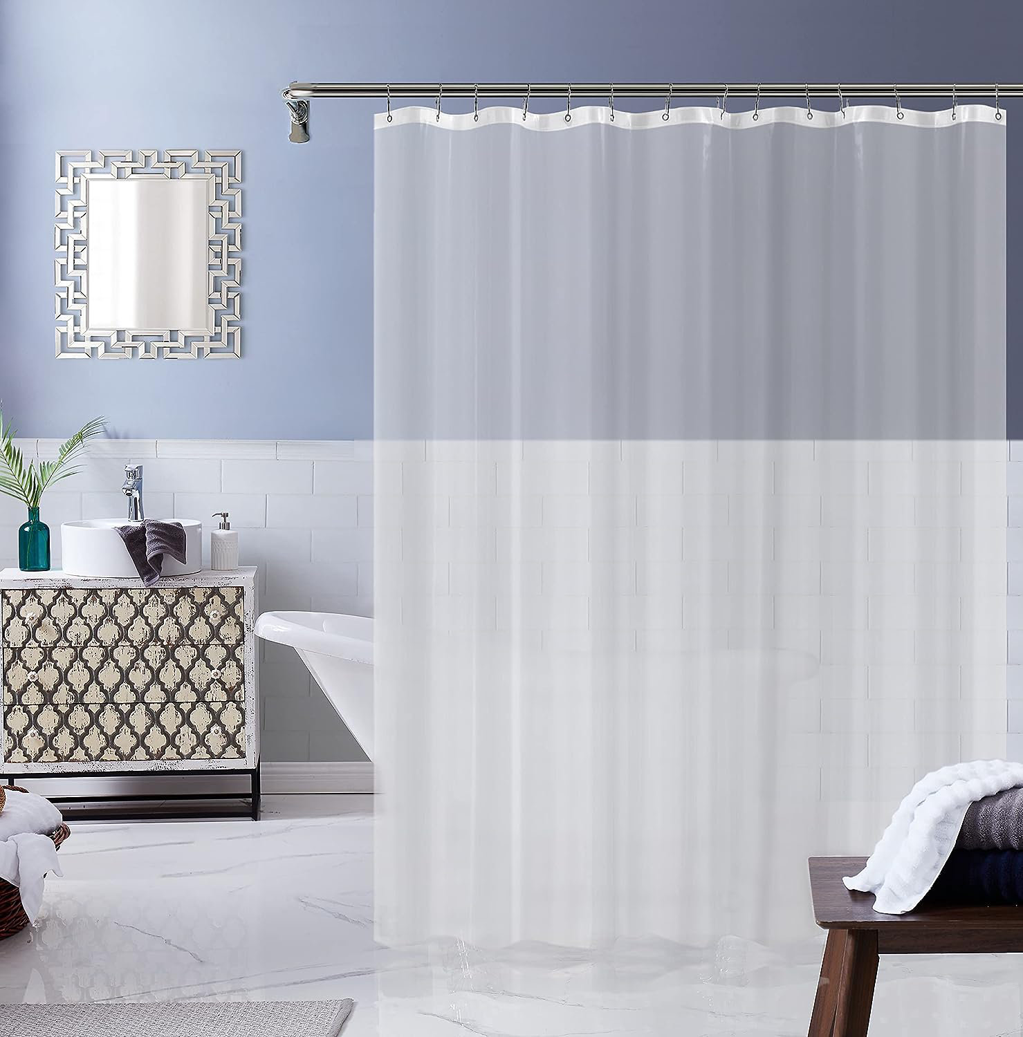   Basics 8-Gauge PEVA Shower Curtain or Liner