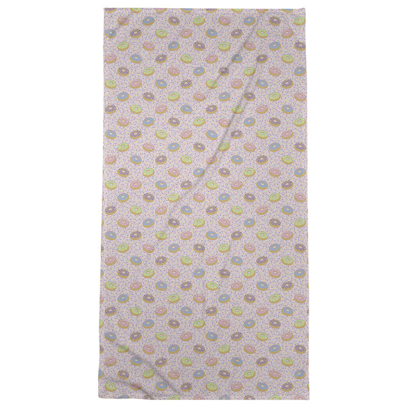 Katelyn Elizabeth Cotton Blend Beach Towel, Pink/Purple