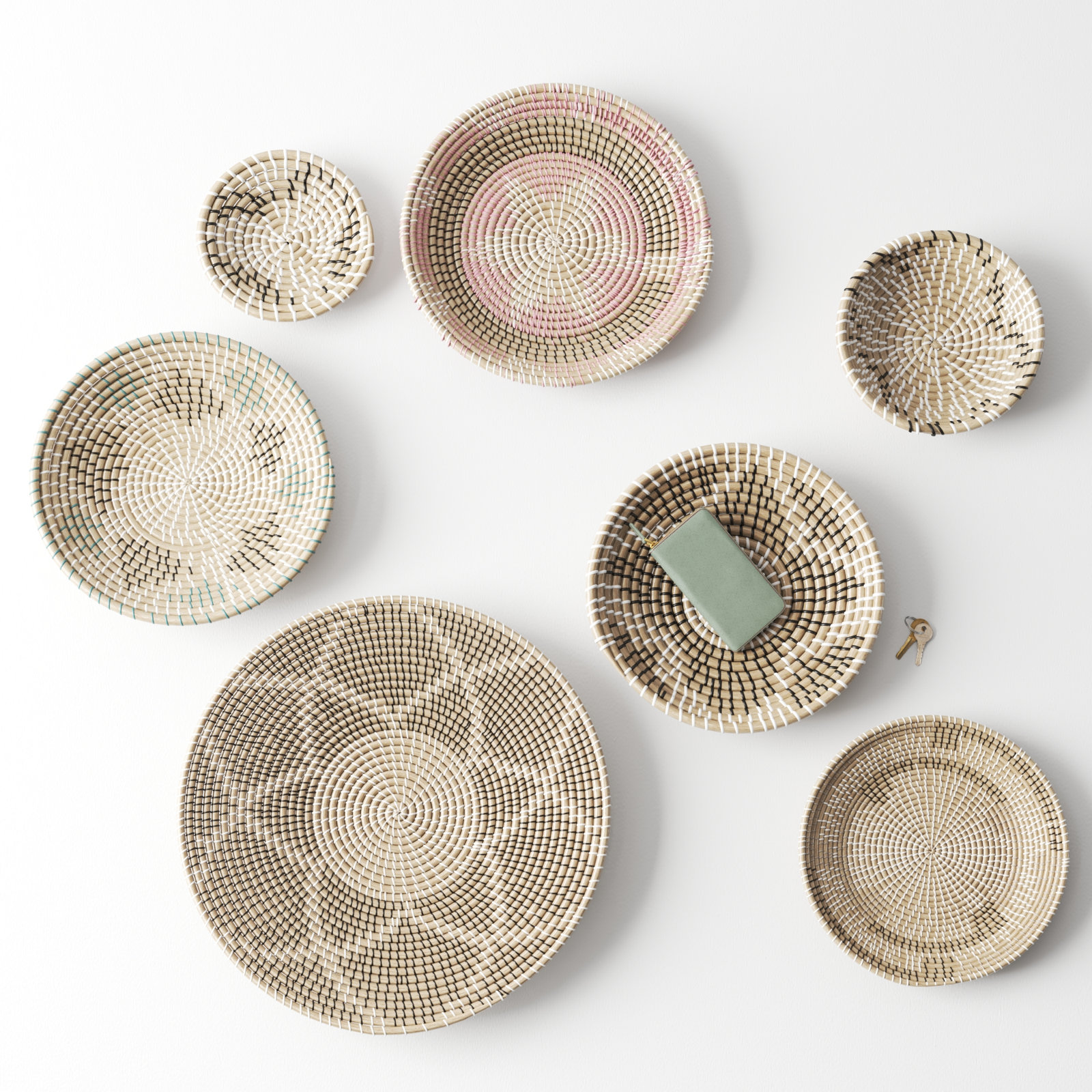 Gentry 7-Piece Wall Baskets