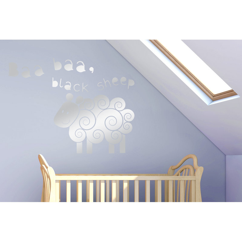 Animals Non-Wall Damaging Wall Decal, Shiny Silver