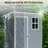 5x3 Resin Outdoor Storage Shed with Floor and Window Gray