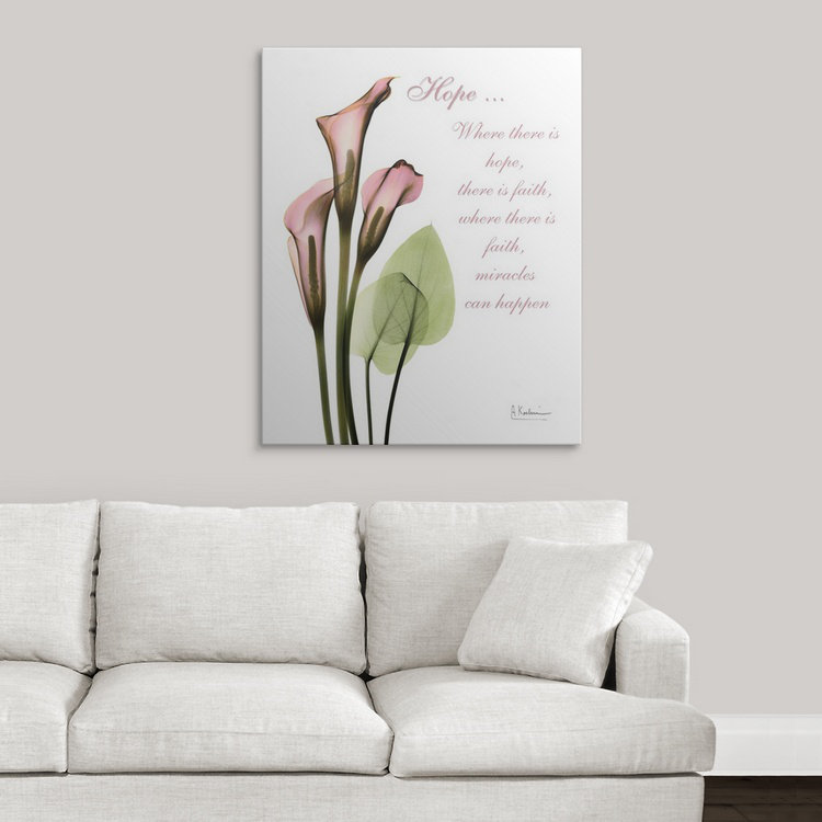 Reproduction de photo Manigault "Calla Lily X-Ray" par Kiranjit, H 30 po x l 24 po x P 1,5 po, Toile