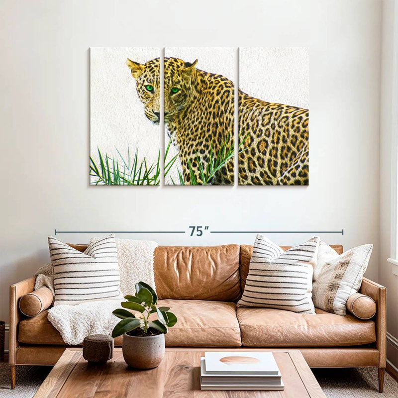 Wild Leopard, 36" H x 57" W