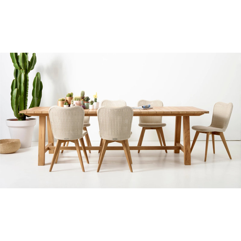 Lena Outdoor Dining Side Chair, Beige