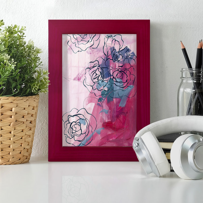 Inner Music II, reproduction d'art encadrée, Rouge, H 6 po x l 4 po x P 1 po