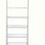 Bibliothèque blanche et chrome avec 6 tablettes