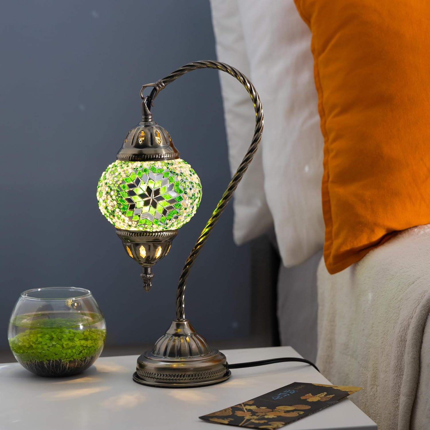 World Menagerie Turkish Mosaic Lamp DIY Kit Handcrafted Glass