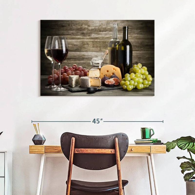Yarlin Wine And Cheeses, 26" H x 39" W