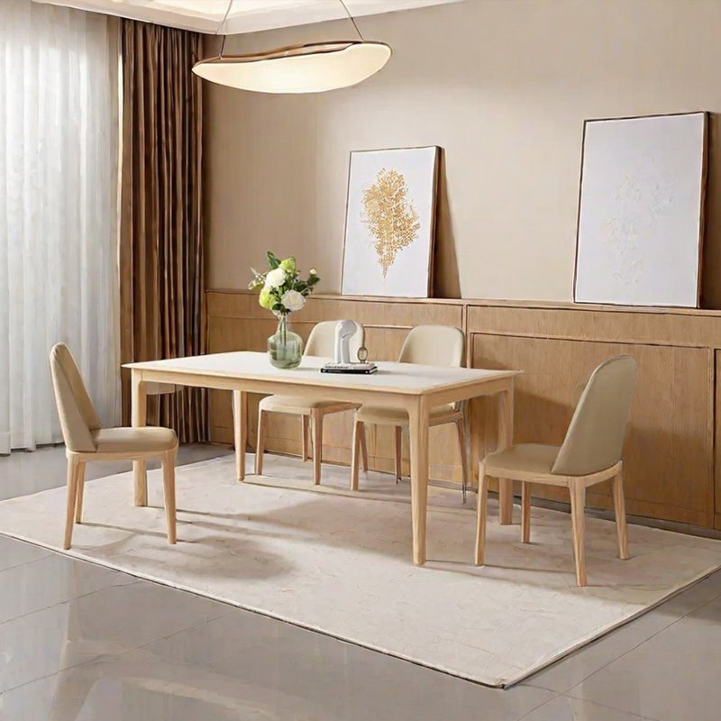Ensemble de table de salle à manger simple de style nordique, H 29,53 po x L 55,12 po x l 31,5 po