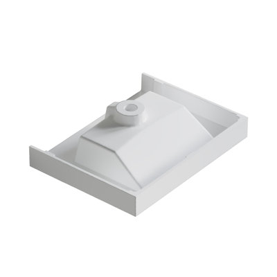 Lavabo mural en surface solide de 61 cm