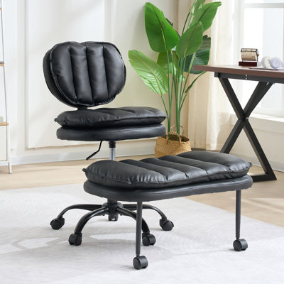Ergonomic Meditation Chair, Criss Cross Chair with Wheels, Swivel Cross-Legged Chair, Height Adjustable ADHD Chair with Back Support