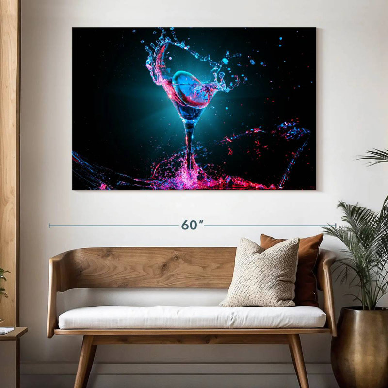 Yarlin Neon Cocktail, 34" H x 51" W