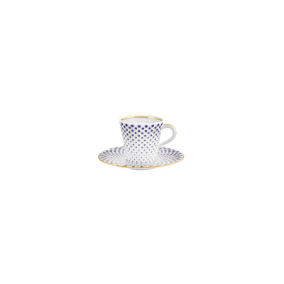 Ensemble de tasse à café et soucoupe 8 pièces Constellation D'or