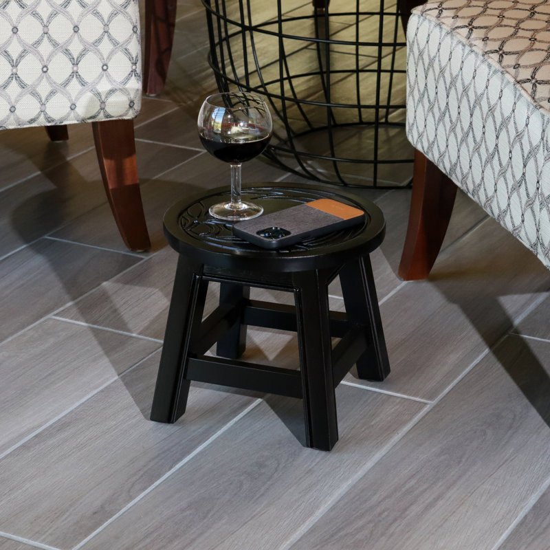 Floral Stool, Espresso