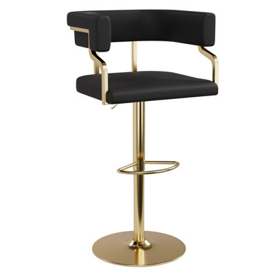 Bar Stools Pu Leather Swivel Counter Stool With Back