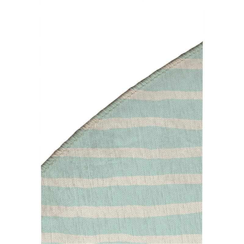 Spinal Row Non-Slip Outdoor Rug, Round 5'
