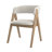 Arusha Modern White Boucle And Wood Dining Chairs-904250748