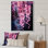 Fuchsia rose mesdames fleurs - décoration murale fuchsia