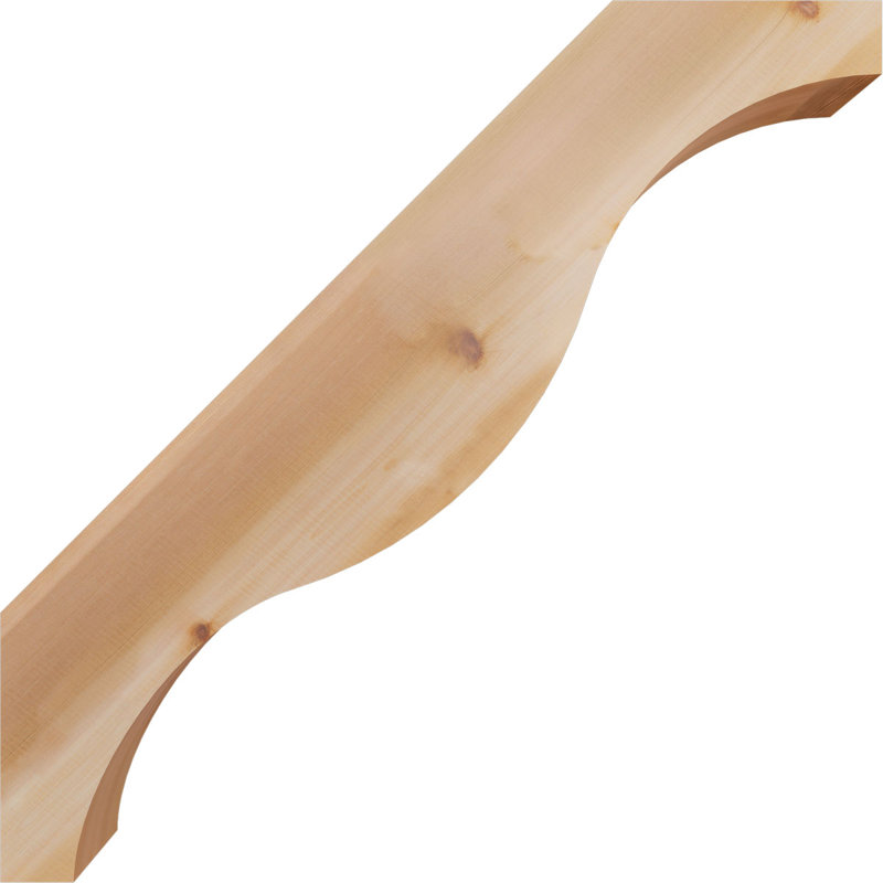 Attelle de genou Funston, Cèdre rouge, Lisse, H 40 po x l 5,5 po x P 40 po