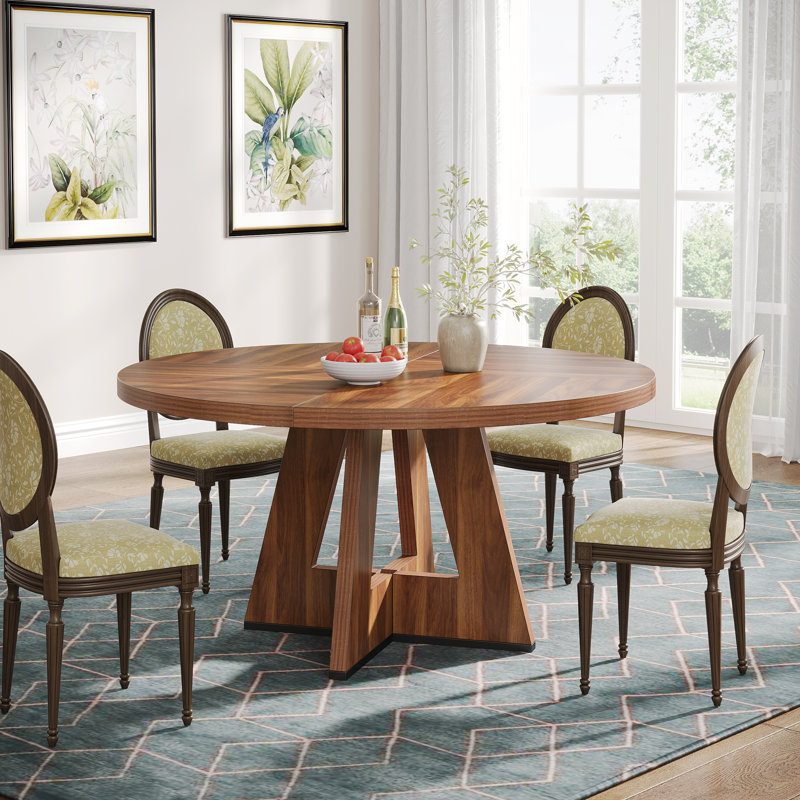 Round 119.4 Cm Dining Table, Walnut