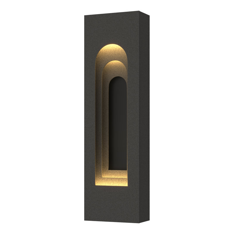 Procession Arch Aluminum Outdoor Flush Mount, 27.5" H x 8" W x 3.9" D, Coastal Natural Iron, Coastal Black