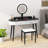 Vanity Table Set with LED Lighted Mirror, 3 Adjustable Lighting Dressing with Touch Switch, 4 Drawers, Cushioned Stool-798216129