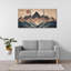 Abstrait grain de bois de style bohème de montagne encadré sur toile, ensemble de 3 pièces-663924740
