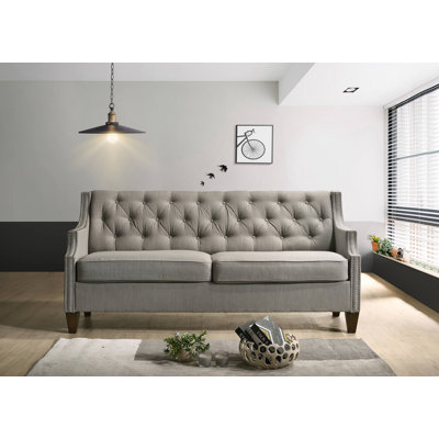 Seneca 77" Contour Arm Sofa by Canora Grey