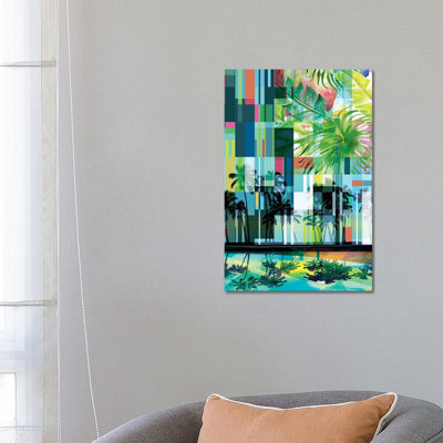 Mid Century Modern Palms IV by Irena Orlov - 1 Piece Wrapped Canvas Wall Art
