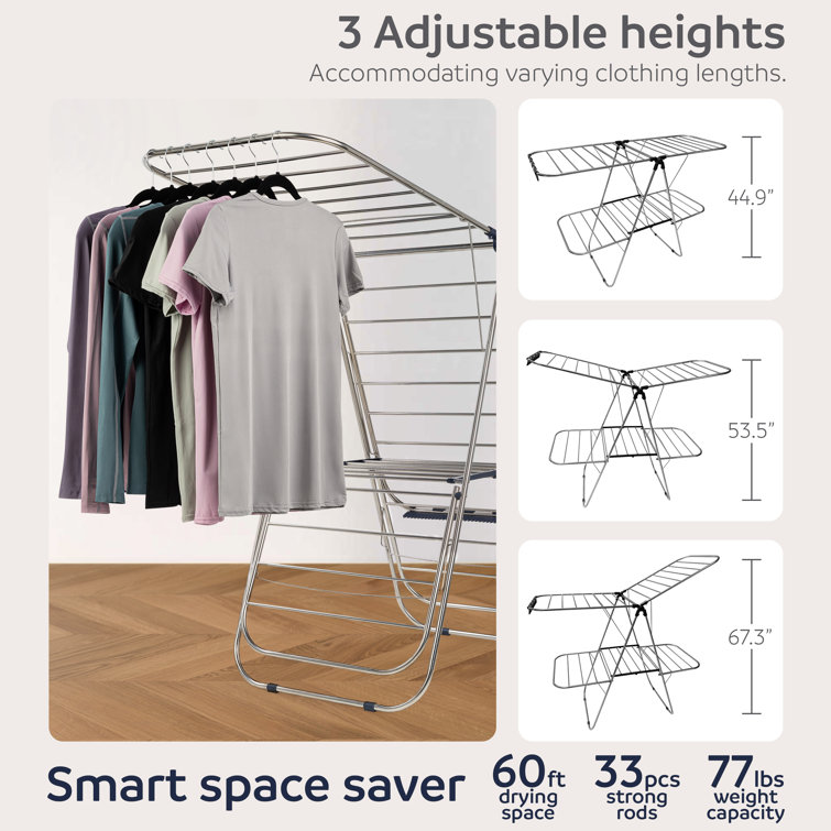 Rebrilliant Steel Foldable Gullwing Drying Rack