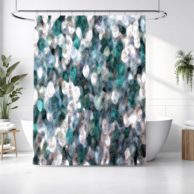 Mollifer Abstract Shower Curtain, 93" H x 70" W, Mollifer Abstract