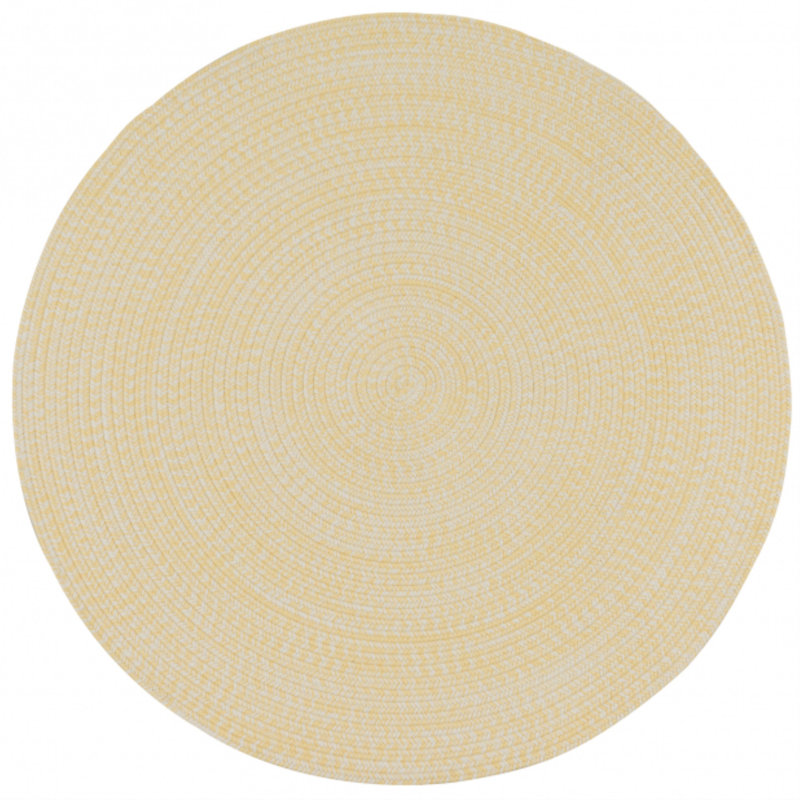 Tapis beige tressé Longe, Rond 6 pi