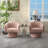 Iryanna 25.2'' Wide Tufted Swivel Barrel Chair-2027843147-2052745383