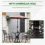 Renick Round Metal Outdoor Dining Table With Umbrella Hole , 78cm cm W 78cm cm D