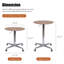 Table d'appoint ronde avec roulettes