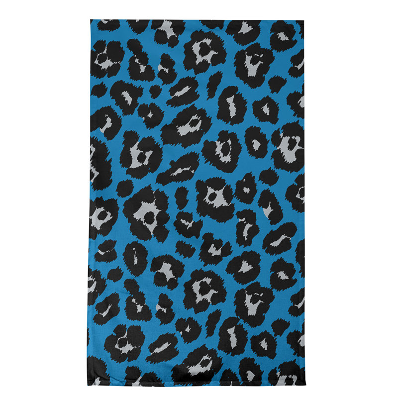 Torchon Detroit Football, Bleu / Noir / Gris, Mélange de coton